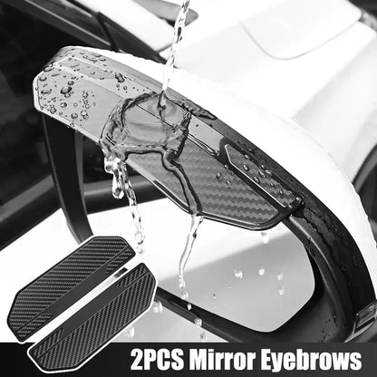 Carbon Fibre Car Mirror Rain Guard Eyebrows