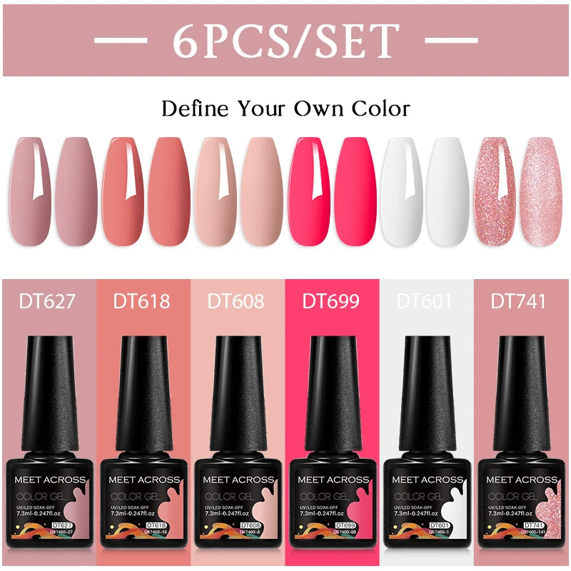 6pcs DIY Semi-Permanent Gel Polish Set
