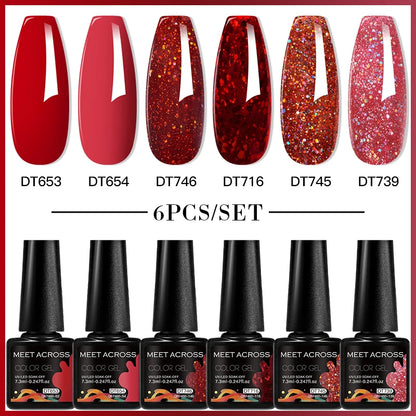 6pcs DIY Semi-Permanent Gel Polish Set