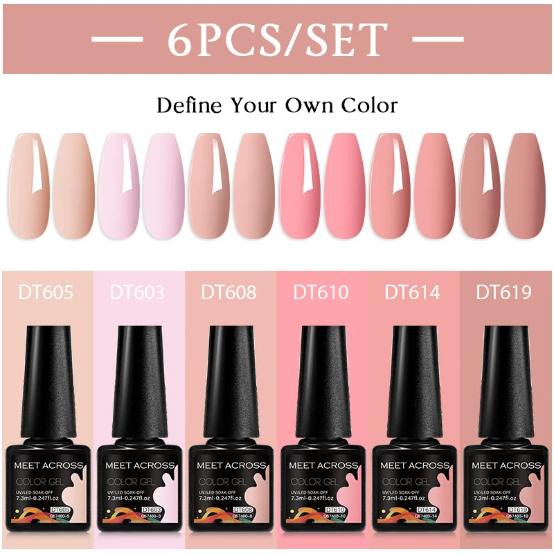 6pcs DIY Semi-Permanent Gel Polish Set