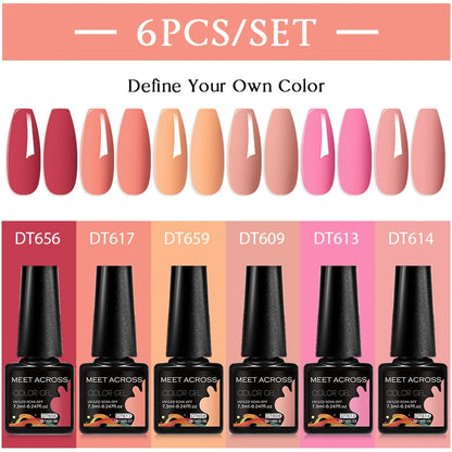 6pcs DIY Semi-Permanent Gel Polish Set