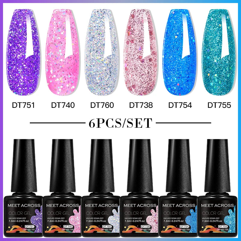6pcs DIY Semi-Permanent Gel Polish Set