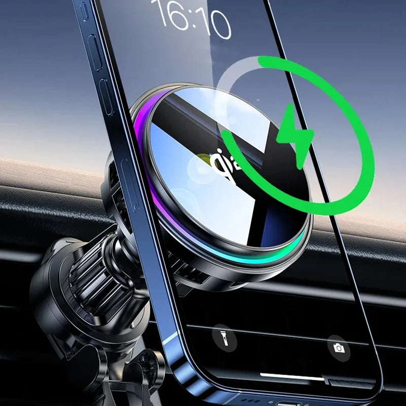 Ice Cooling RGB Glass Wireless Car Charger