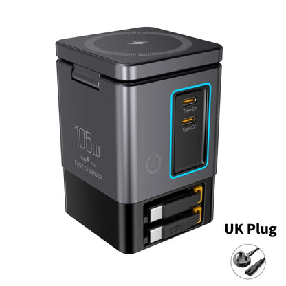GaN 105W Tower Charging Station Six Ports