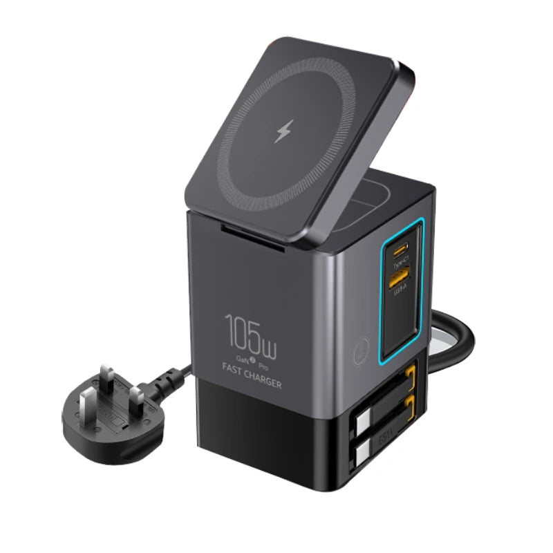 GaN 105W Tower Charging Station Six Ports