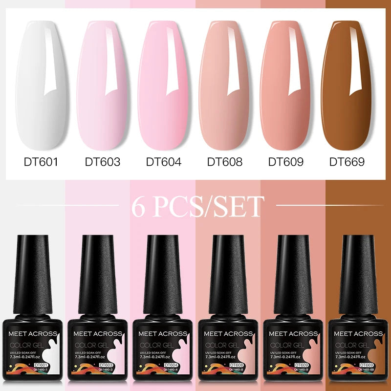 6pcs DIY Semi-Permanent Gel Polish Set