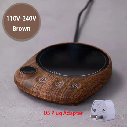 200W Walnut Wood Mug Warmer 5 Temperatures Timer