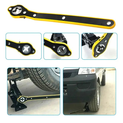 Dual-Head Car Jack Ratchet Wrench