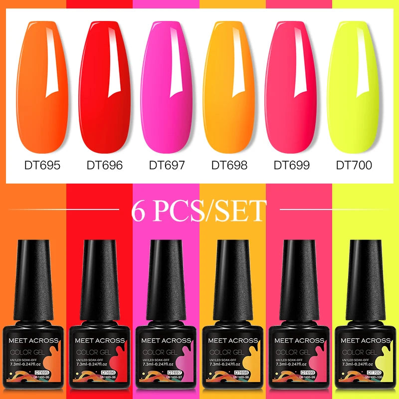 6pcs DIY Semi-Permanent Gel Polish Set