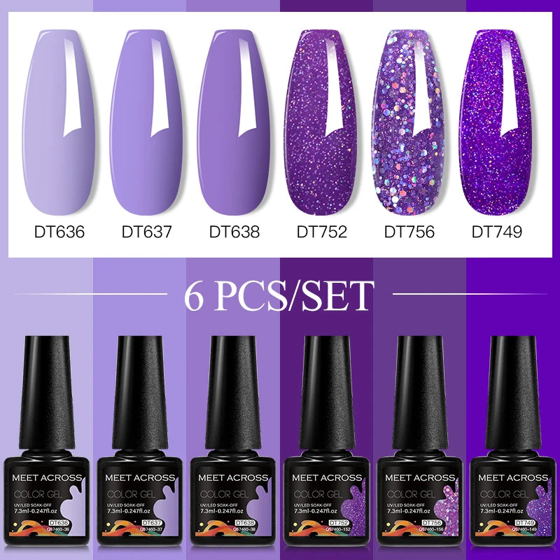 6pcs DIY Semi-Permanent Gel Polish Set