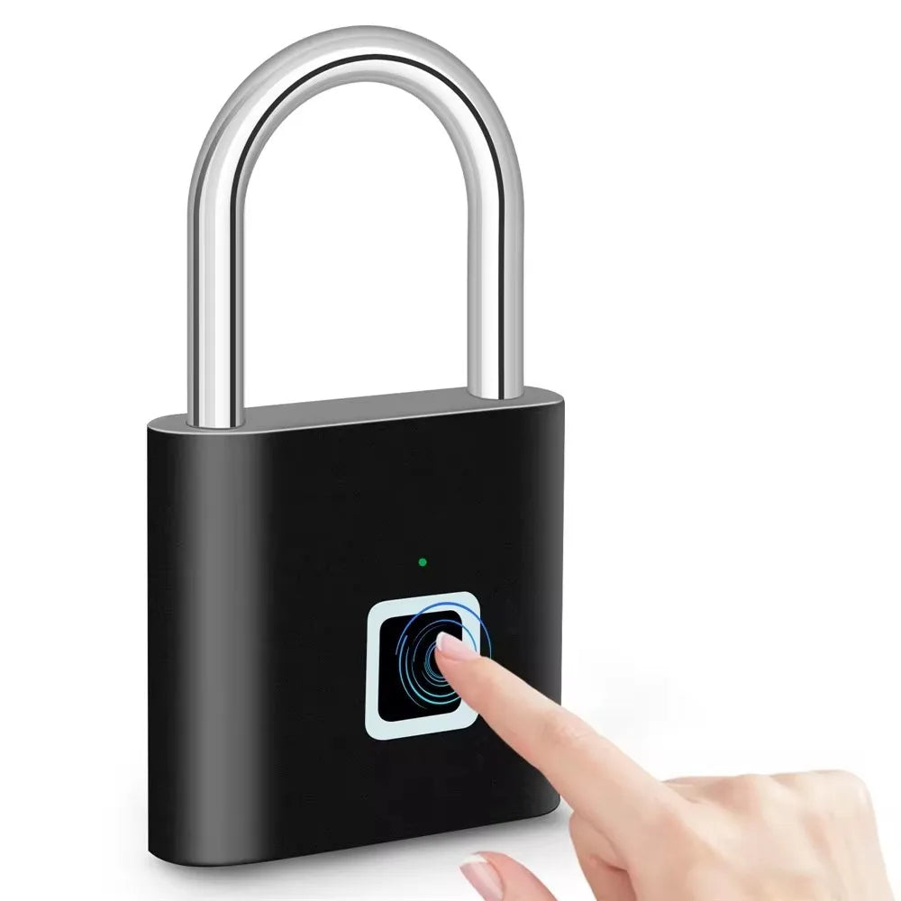 Smart Fingerprint Padlock Keyless USB Rechargeable IP67