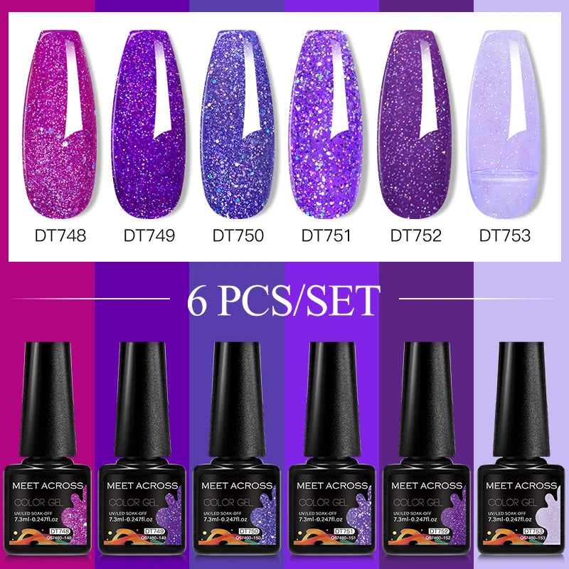 6pcs DIY Semi-Permanent Gel Polish Set