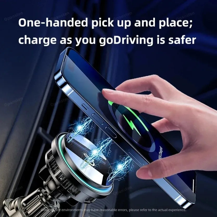 Ice Cooling RGB Glass Wireless Car Charger