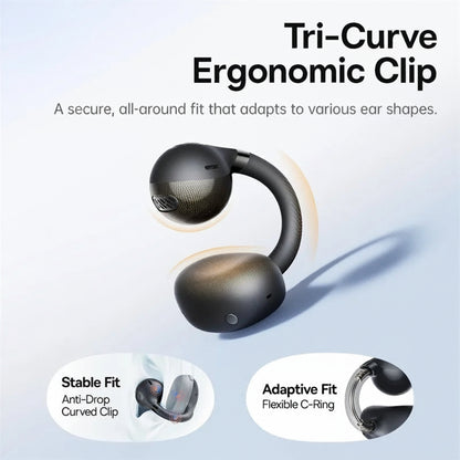 Tri-Curve Ergonomic Clip with Baseus logo on a light blue background