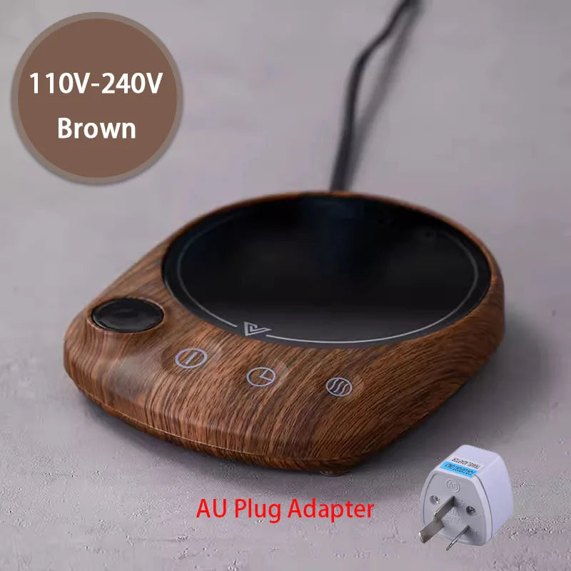 200W Walnut Wood Mug Warmer 5 Temperatures Timer