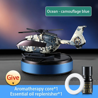 Solar Rotating Helicopter Car Aroma Diffuser