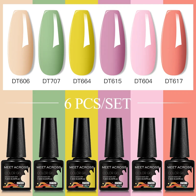 6pcs DIY Semi-Permanent Gel Polish Set