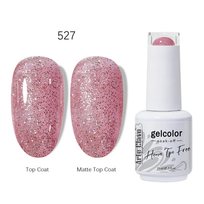 Pink Reflective Gel Nail Polish