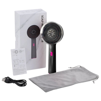 HairGlow™ Electric Scalp Massager Comb – Red Light & Anti-Hair Loss Therapy