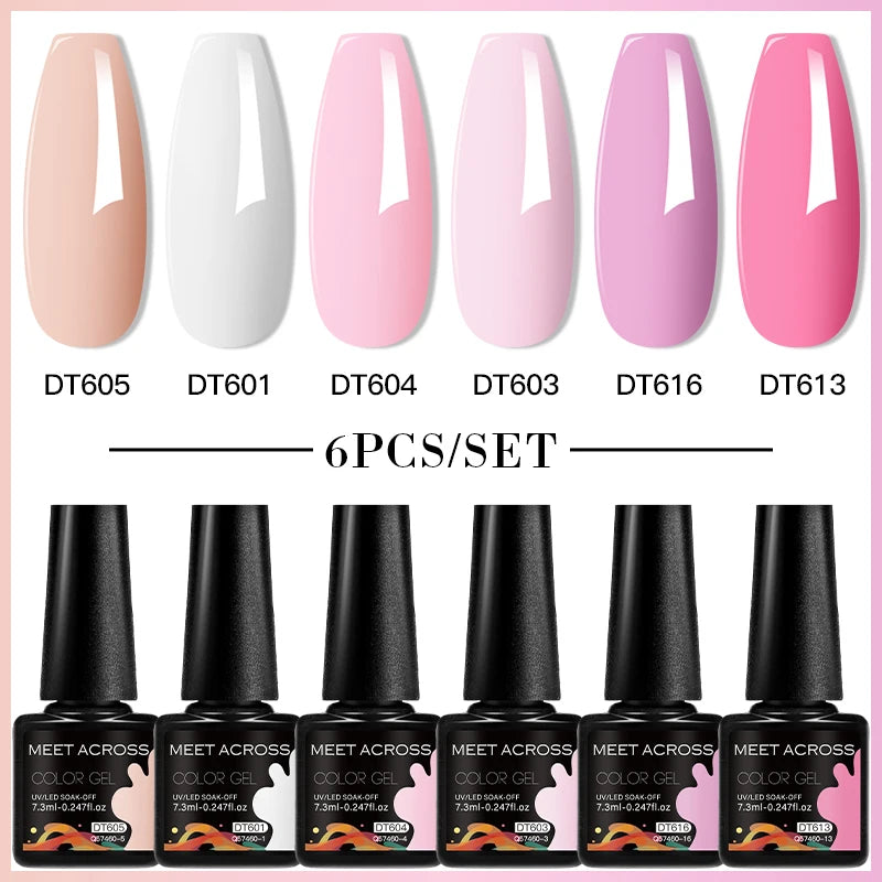6pcs DIY Semi-Permanent Gel Polish Set
