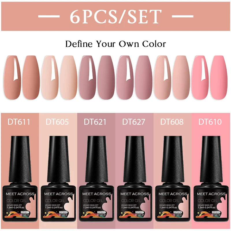 6pcs DIY Semi-Permanent Gel Polish Set