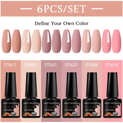 6pcs DIY Semi-Permanent Gel Polish Set