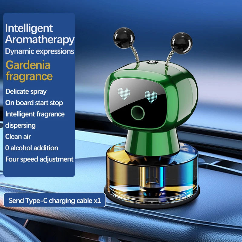 AI Robot Car Aromatherapy Diffuser USB Rechargeable