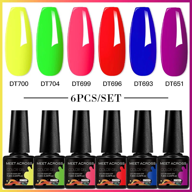 6pcs DIY Semi-Permanent Gel Polish Set
