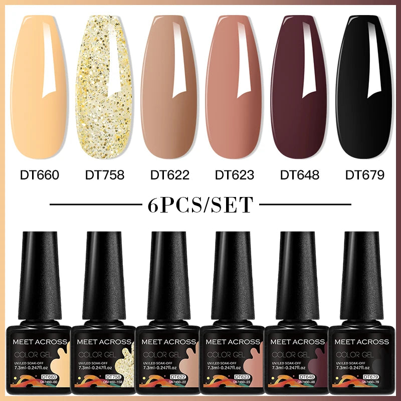 6pcs DIY Semi-Permanent Gel Polish Set