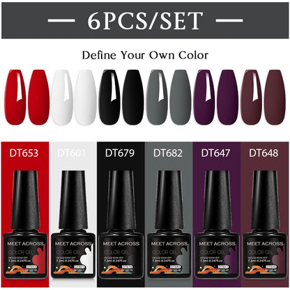 6pcs DIY Semi-Permanent Gel Polish Set