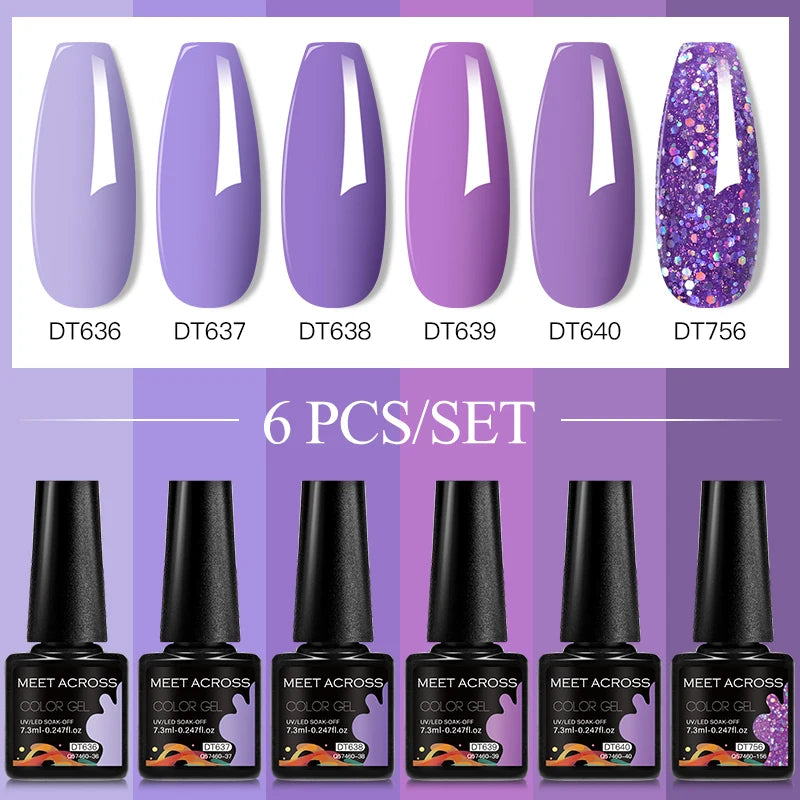 6pcs DIY Semi-Permanent Gel Polish Set