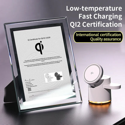 Qi2 3-in-1 Wireless Charging Station Night Light