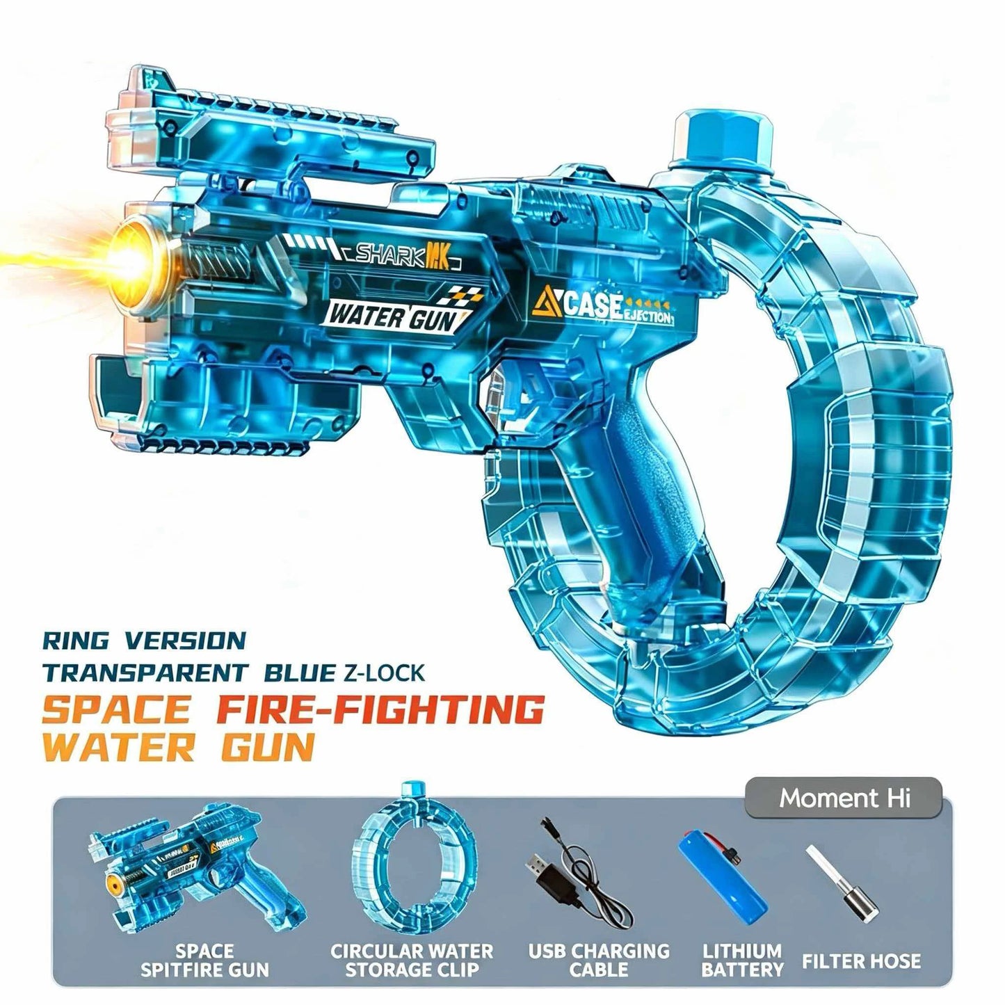 Recoil Electric Water Gun LED Sensor
