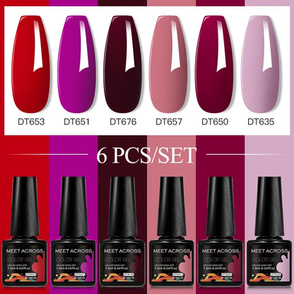 6pcs DIY Semi-Permanent Gel Polish Set