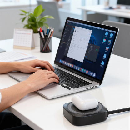 25W Qi2 Magnetic Wireless Charger Retractable Type-C