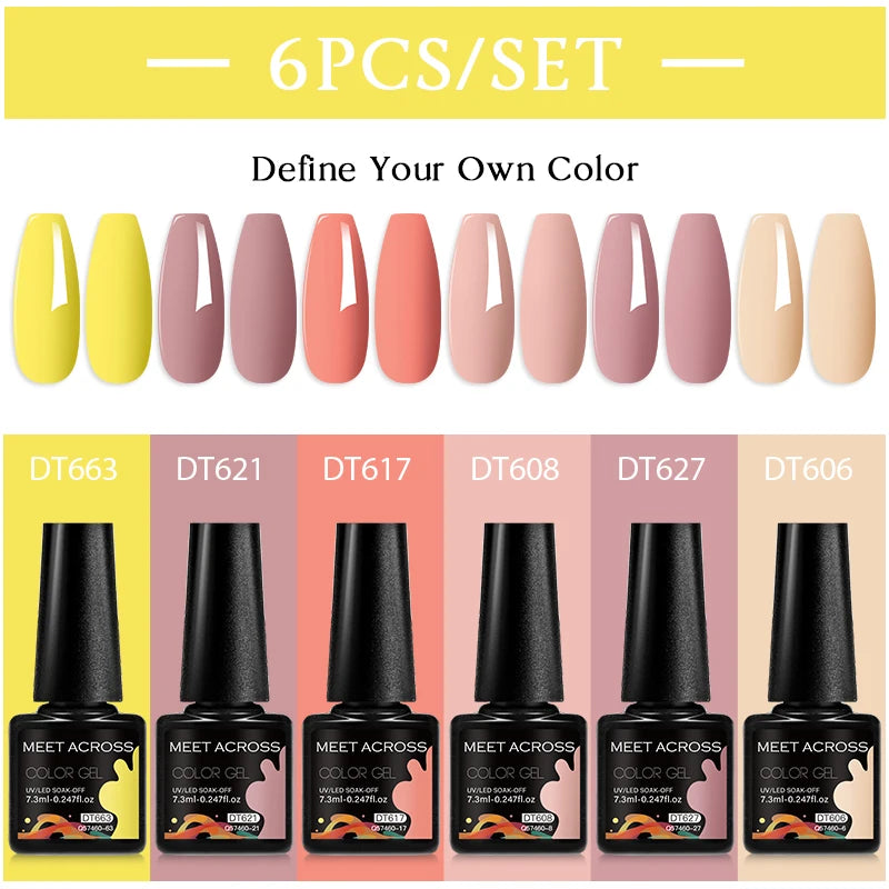 6pcs DIY Semi-Permanent Gel Polish Set