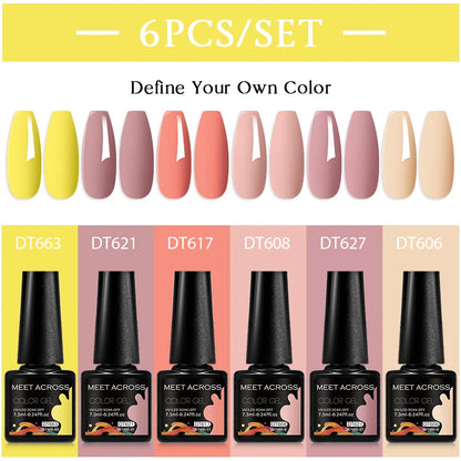 6pcs DIY Semi-Permanent Gel Polish Set