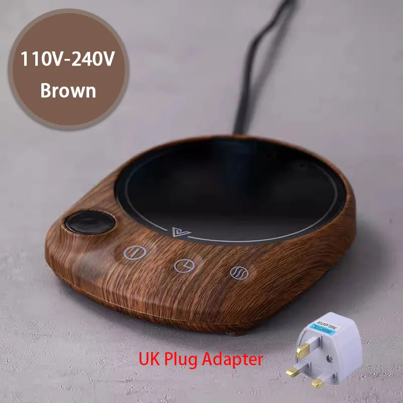 200W Walnut Wood Mug Warmer 5 Temperatures Timer