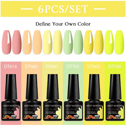 6pcs DIY Semi-Permanent Gel Polish Set