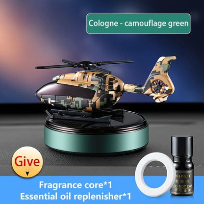 Solar Rotating Helicopter Car Aroma Diffuser