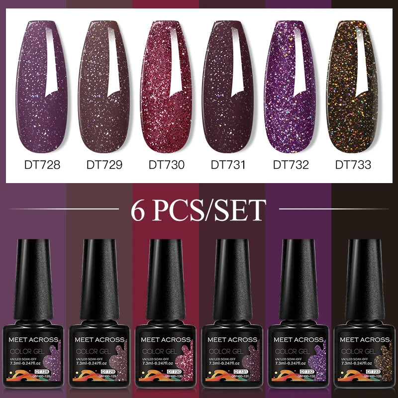 6pcs DIY Semi-Permanent Gel Polish Set
