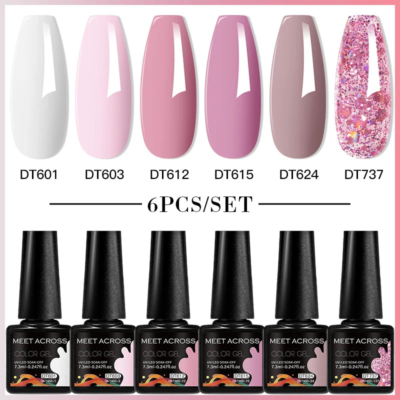 6pcs DIY Semi-Permanent Gel Polish Set
