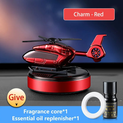 Solar Rotating Helicopter Car Aroma Diffuser