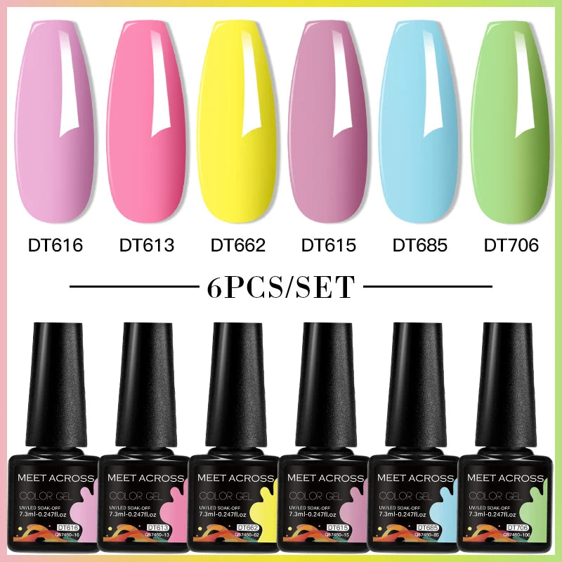 6pcs DIY Semi-Permanent Gel Polish Set