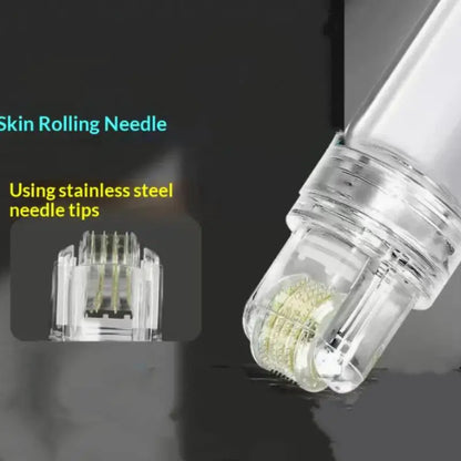 Sealed Derma Roller 128 Needles Serum Bottle