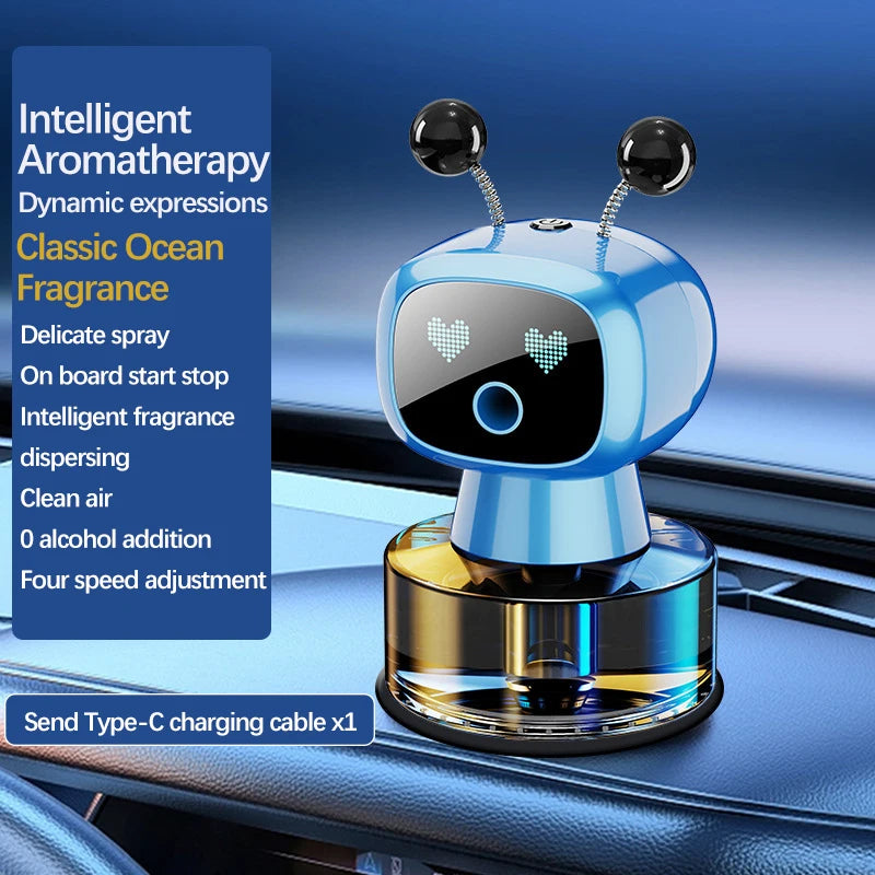 AI Robot Car Aromatherapy Diffuser USB Rechargeable