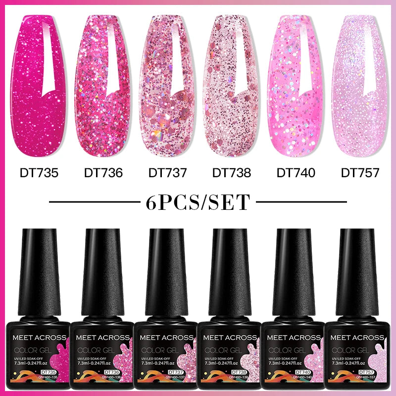 6pcs DIY Semi-Permanent Gel Polish Set