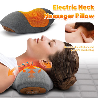 TheraNeck™ Heated Cervical Massager Pillow – Spine & Sleep Support