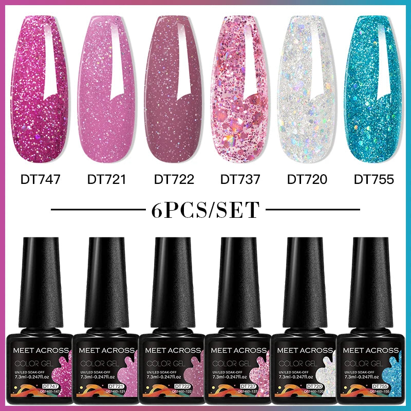 6pcs DIY Semi-Permanent Gel Polish Set
