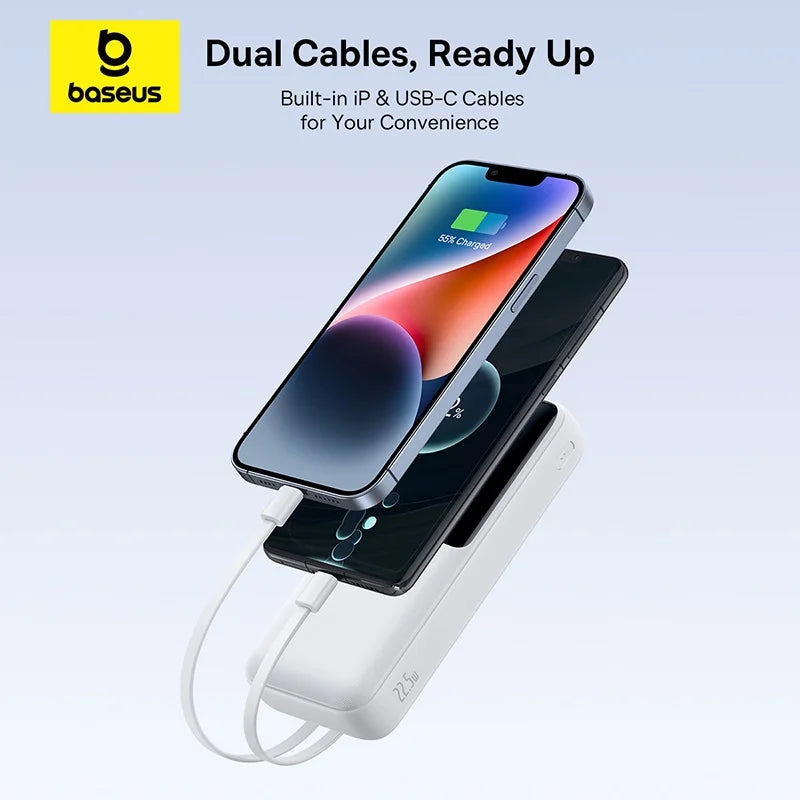 Baseus 20000mAh 22.5W Dual Cable Power Bank